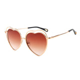 Eleanor Heart-shaped Full frame Metal Sunglasses