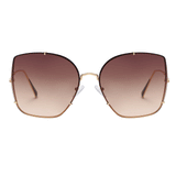 Hadassah Geometric Full frame Metal Sunglasses - Famool