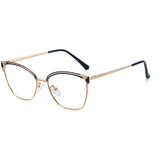 Freda  Oval Full frame Metal Eyeglasses - Famool