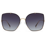Hadassah Geometric Full frame Metal Sunglasses - Famool