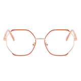 Kandice Geometric Full frame Metal Eyeglasses - Famool