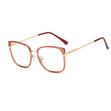 Edwina  Oval Full frame Metal Eyeglasses - Famool