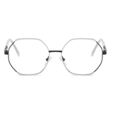 Kandice Geometric Full frame Metal Eyeglasses - Famool