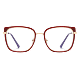 Edwina  Oval Full frame Metal Eyeglasses - Famool