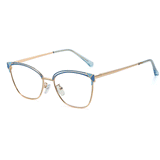 Freda  Oval Full frame Metal Eyeglasses - Famool