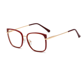 Edwina  Oval Full frame Metal Eyeglasses - Famool