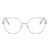 Kandice Geometric Full frame Metal Eyeglasses - Famool