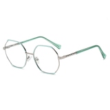 Kandice Geometric Full frame Metal Eyeglasses - Famool