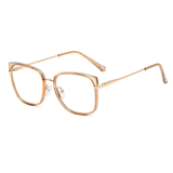 Edwina  Oval Full frame Metal Eyeglasses - Famool