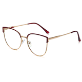 Susan Cateye Full frame Metal Eyeglasses - Famool