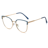 Susan Cateye Full frame Metal Eyeglasses - Famool