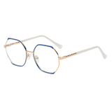 Kandice Geometric Full frame Metal Eyeglasses - Famool