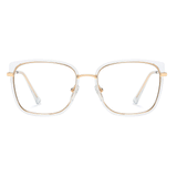 Edwina  Oval Full frame Metal Eyeglasses - Famool