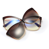 Olga Butterfly Full frame TR90 Clip on Sunglasses - Famool